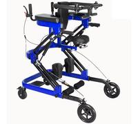 VPAIUNCKU Caminador de rehabilitación Multifuncional con Entrenamiento de Carro de pie, Caminata y Empuje, Altura Ajustable, diseño Anti-inclinación, Ideal para Uso en el hogar y clínico Blue