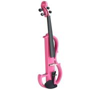Vpara Principiantes Violín Violín Eléctrico Silencioso De Tamaño Completo Con Estuche Y Arco Color Rosa Apto Para Principiantes
