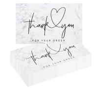 VPB 100 Tarjetas de agradecimiento,Tarjetas interiores en blanco,de remerciement pour votre commande Tarjetas de agradecimiento con diseño de acuarela,Thank you tarjetas de felicitación