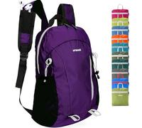 VPBAGE Mochila de senderismo resistente al agua de 15 L para mujer, mochila pequeña de viaje al aire libre, mochila ligera con trabillas para herramientas