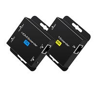 VPFET HDMI Extender 200ft a RJ45 Ethernet sobre Cat5e Cat6 Cable de Transmisión Repetidor Soporta 1080p 3D HDCP EDID POC Una fuente de Alimentación para Trabajar