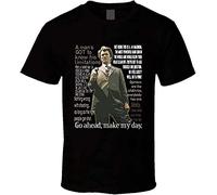 VPJGFL Dirty Clint Quotes Clint Eastwood Movie Action T Shirt Black(Medium)