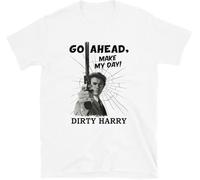 VPJGFL Dirty Harry Magnum Force Clint Eastwood Go Ahead Police Inspector Callahan Classic Movie Film T-Shirt(X-Large)