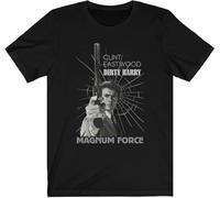 VPJGFL Dirty Harry Magnum Force Clint Eastwood Police Inspector Callahan Classic Movie Film Harry el Sucio T-Shirt(Small)