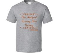 VPJGFL He Stopped Loving Her Today George Jones Country Lyric T Tshirts Camisetas y Tops Sport Grey(XX-Large)