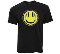 VPJGFL Headphones T Tshirts Camisetas y Tops Smile Face with The Right Music Forget Or Remember(Medium)