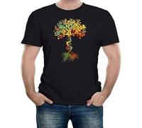 VPJGFL Hoek Mens Tree of Life T Shirt DNA Genetic Code Biology Earth Nature Science(Large)