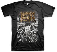 VPJGFL Hoek Napalm Death from Enslavement to Obliteration Vintage Print t-Shirt Christmas t Shirt(Large)