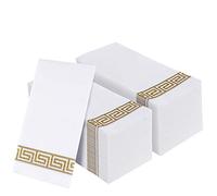 Vplus Paquete de 200 toallas desechables para baño, servilletas decorativas de baño, suaves y absorbentes, servilletas desechables de lino para cocina, fiestas, bodas, fiestas de Navidad (dorado)