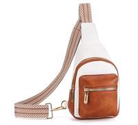 Vpoofree Mujer Bolsa de Pecho,Mochila Bandolera Mujeres,Impermeable Sling Bag Chest Bag Pequeña Bolso Bandolera Ligero para Ciclismo Correr Senderismo Viajes (Blanco Bolso Bandolera Mujer)