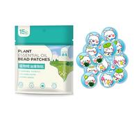 VPOUERY 15 Parches Antimosquitos para Niños y Adultos, Repelente Mosquitos con Aceites Esenciales, Protección Suave y Duradera para Exterior, Camping y Viajes.