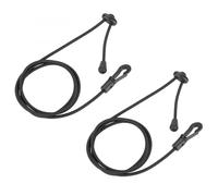 VPOUERY 2 Pcs Kayak Paddle Leash Anti-Loss Metal Nylon Elastic Safety Lanyard for Fishing Rod and Net
