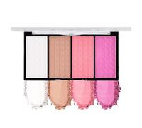 VPOUERY Palette de Maquillage 4-en-1 Professionnelle - Rare beauty blush, Fard à Joues Rose Embossé, Highlighter et Poudre de Contour - Pigments Hautement Concentrés (4 Teintes Dont Rose Vif)