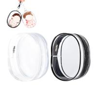 VPOUERY Set de mini mochila transparente con muñeco de dibujos animados para Labubu Coca Cola Llavero,Incluye llavero y pompón