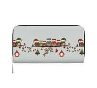 VPPUR Cartera de mano con diseño de búhos de Navidad en rama, hecha a mano, para mujer, para viajes, casual, a la moda, Negro -, Talla única, Arte