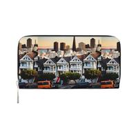 VPPUR Cartera de mano con estampado de San Francisco para mujer, cartera para viajes, casual, a la moda, Negro -, Talla única, Arte