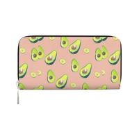 VPPUR Cartera de mano con impresión de muchas imágenes de aguacate, cartera hecha a mano para mujer, cartera de mano para viajes, casual, a la moda, Negro -, Talla única, Arte