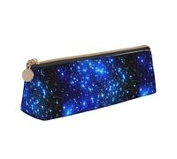 VPPUR Galaxy Stars Print Daily - Estuche pequeño triangular con soporte para bolígrafos con cremallera para herramientas de escritura, blanco, One Size