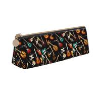 VPPUR Guitars-standard-scale-2_00x Print Daily Small Pencil Case Triangle Pouch with Zipper Pen Holder for Writing Tools, blanco, One Size