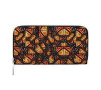 VPPUR Heaps of Orange Monarch Butterflies - Cartera de mano hecha a mano para mujer, para viajes, casual, a la moda, Negro -, Talla única, Arte