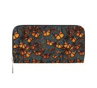 VPPUR Heaps of Orange Monarch Butterflies - Cartera de mano hecha a mano para mujer, para viajes, casual, a la moda, Negro -, Talla única, Arte