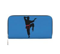 VPPUR Karate - Cartera de mano con estampado para hombre, hecha a mano, para mujer, para viajes, casual, a la moda, Negro -, Talla única, Arte