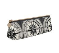 VPPUR Law of the Compass Navigation 1 - Estuche pequeño para lápices con cremallera y soporte para bolígrafos para herramientas de escritura, blanco, One Size