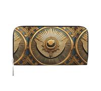 VPPUR Sun Old - Cartera egipcia atemporal con estampado de gracia, hecha a mano, para mujer, para viajes, casual, a la moda, Negro -, Talla única, Arte