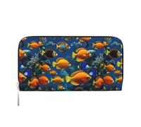VPPUR The Underwater World - Cartera de mano con estampado de peces tropicales, para mujer, para viajes, casual, a la moda, Negro -, Talla única, Arte