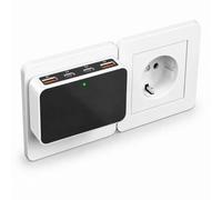 VPSUN Cargador USB C, conector plano de 4 puertos, 20 WPD+18 W QC cargador rápido