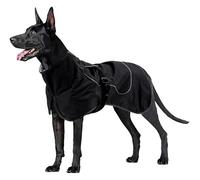 VPVCKMVTVZ Chubasquero for Perros: Chaqueta Impermeable de Invierno con Interior de Terciopelo, Tira Reflectante, Forro Polar Suave, Ropa de Abrigo cálida for Exteriores(Black,XS)