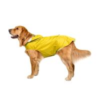 VPVCKMVTVZ Chubasquero Grande for Cara de Perro, Impermeable, de poliéster, Reflectante de Seguridad, Chaqueta de Lluvia a Rayas for Golden Retriever, Labrador, Husky, S-6XL(Yellow,5XL)
