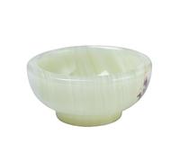 VPWJWFKOVI Afghan Green Jade Bowl - 2.7 × 1.4 in Hand-Carved Crystal Stone Tea Cup for, Home Office Décor