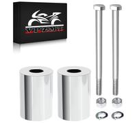 VPZMT Extensión de elevadores de manillar de 2 pulgadas de elevación de 1-1/4 pulgadas para modelos Harley Davidson Touring Softail y Dyna (cromado)