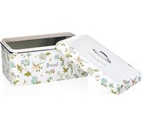 VQ Laura Ashley pan caja con tapa by Elegante y Práctica Panera con Estampado de Diseño Aplicado a Mano, Tapa extraíble y Gran Capacidad de Almacenamiento Para Productos Horneados - Elvaden White