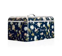 VQ Laura Ashley pan caja con tapa by Elegante y Práctica Panera con Estampado de Diseño Aplicado a Mano, Tapa extraíble y Gran Capacidad de Almacenamiento Para Productos Horneados - Elvaden Navy