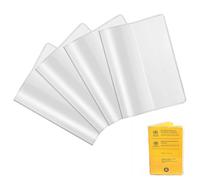 VQBKHO 4 Funda para Tarjeta de Vacunación, Protector Transparente PVC Impermeable 93x130mm protección de Tarjetas de vacunación Cubierta para Certificado de Vacunas para Viajes Mascotas Familia