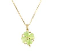 VQEOEOT Collar Mujer Collar con Colgante Trébol de Cuatro Hojas Joyas Mujer Novias Esposas Mamás Regalos Verde