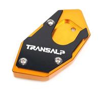 VQLDPX Almohadilla para Pata De Cabra Lateral De Motocicleta para XLV 600 650 700 TRANSALP Dominator NX650 FMX650. Extensor De Placa Almohadilla de extensión para Caballete Lateral(Oro 2)