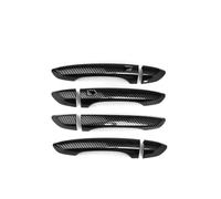 VQLDPX Cubierta Manija Puerta Exterior Coche Embellecedor De Manija Exterior Puerta Para Kia Para Stinger 2018-2023 Imitación Fibra Carbono Volante Embellecedor(negro 1,Volante a la izquierda)