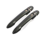 VQLDPX Cubierta Manija Puerta Exterior Coche Embellecedor De Manija Puerta Exterior Para Megane 3 MK3 III 2008-2016 2PUERTAS Carcasa Protectora Aspecto Fibra Carbono Embellecedor(negro 2)