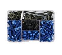 VQLDPX Tornillos carrocería Kit De 190 Tornillos Y Clips De Sujeción para Parabrisas Motocicleta para Suzuki GSXR 600 GSX-R 600 K1 K2 K3 K4 K5 K6 K7 K8 K9 K10 Juego Tornillos y Tuercas carenado(Azul)