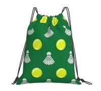 VQUVQV Bolsa con cordón para niños y adultos, mochila deportiva ligera e impermeable para natación, playa, viajes, Pelota de tenis de bádminton