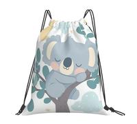 VQUVQV Bolsa con cordón para niños y adultos, mochila deportiva ligera e impermeable para natación, playa, viajes, Lindo koala durmiendo en un árbol
