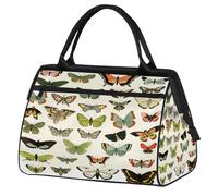 VQUVQV Bolsa de viaje impermeable para deportes, gimnasio, fin de semana, para hombres y mujeres, Guía de mariposas