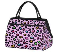 VQUVQV Bolsa de viaje impermeable para deportes, gimnasio, fin de semana, para hombres y mujeres, Lindo leopardo