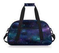 VQUVQV Bolsa de viaje para hombre y mujer, resistente al agua, para deportes, gimnasio, fin de semana, para la noche, Universo estrellado con planetas y estrellas
