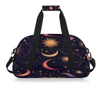 VQUVQV Bolsa de viaje para hombre y mujer, resistente al agua, para deportes, gimnasio, fin de semana, para la noche, Estrellas y lunas