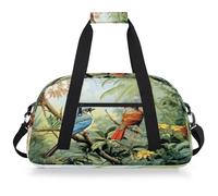 VQUVQV Bolsa de viaje para hombre y mujer, resistente al agua, para deportes, gimnasio, fin de semana, para la noche, Birds in the Jungle