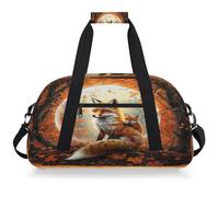 VQUVQV Bolsa de viaje para hombre y mujer, resistente al agua, para deportes, gimnasio, fin de semana, para la noche, Fox in the Autumn Forest